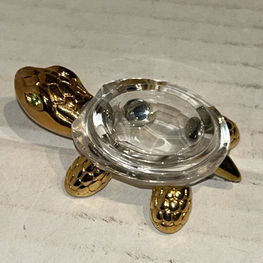 Swarovski Crystal Turtle Figurine Small Jewelry‎ Box